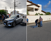 Motociclista é arremessado após carro avançar sinal em Arapiraca