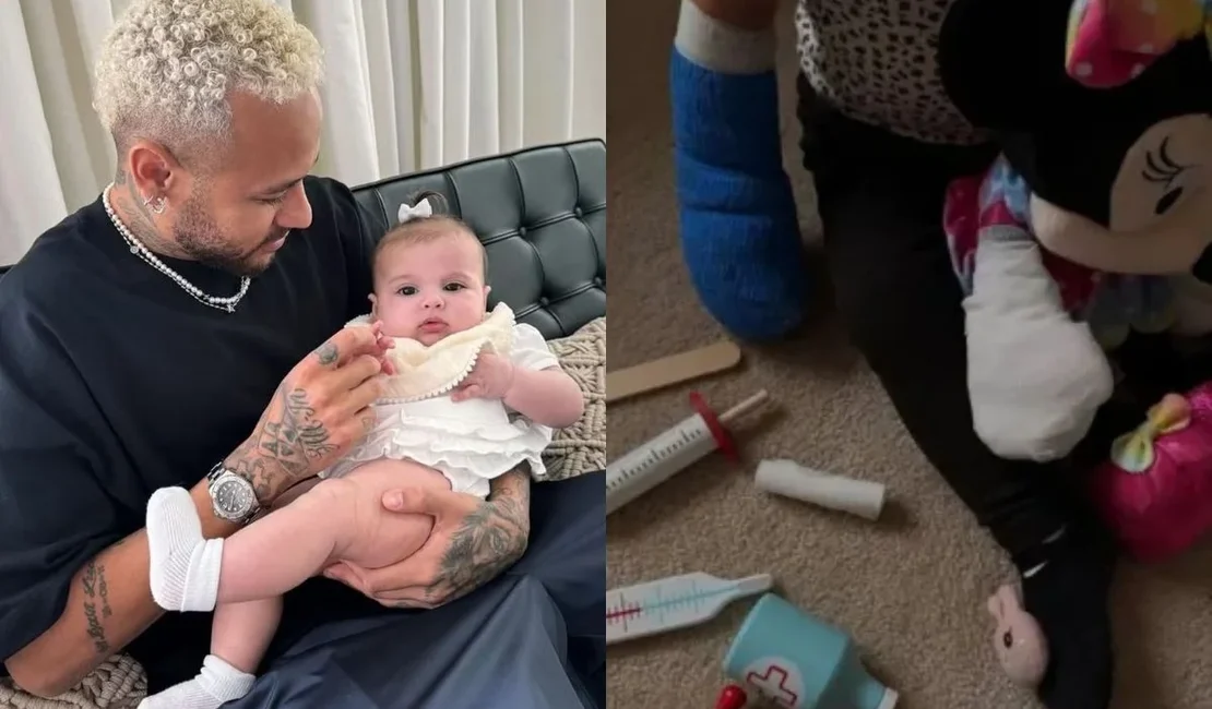 Filha de 1 ano de Neymar Jr. teve dedo partido em acidente