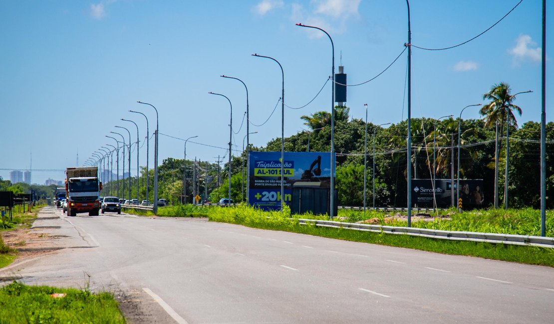 Triplicação da rodovia Maceió-Barra de São Miguel avança para melhorar mobilidade no Litoral Sul