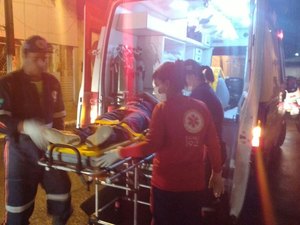 Em virtude da chuva, homem sofre acidente e é socorrido pelo Samu em Arapiraca 