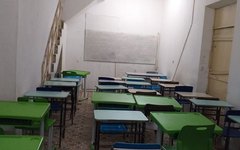 Alunos saíram mais cedo da sala de aula por conta das péssimas condições
