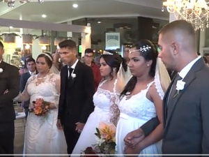 Noivos realizam sonho de casamento em cerimônia no shopping de Arapiraca