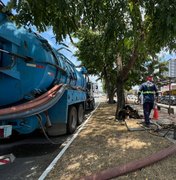 Limpeza de galerias na antiga Avenida Amélia Rosa é intensificada após chuvas