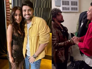 Lucas Faxineiro e Matheus Lucas encontram famosos em Las Vegas