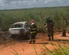 Carro pega fogo após colisão com feridos na BR-101 em Teotônio Vilela