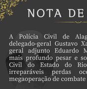 Polícia Civil de Alagoas manifesta pesar por mortes de policiais em operação no Rio de Janeiro