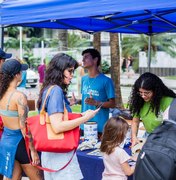 Projeto Corais de Alagoas realiza ação de conscientização ambiental na Orla de Ponta Verde