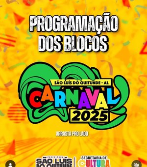 Prefeitura divulga programação dos blocos carnavalescos de São Luís do Quitunde