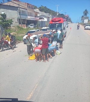 Motociclista fica ferido após colisão com carro em Maragogi