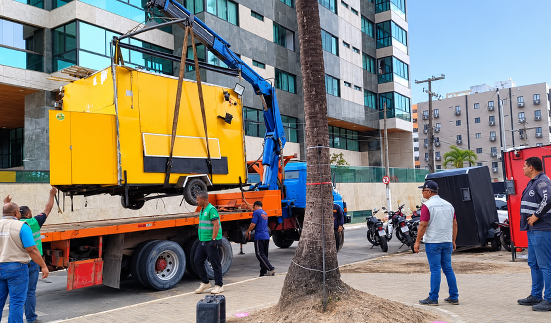 Prefeitura remove trailer na Ponta Verde após denúncias de perturbação do sossego