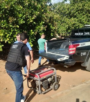 Polícia recupera gerador avaliado em R$ 20 mil e prende homem por receptação em Palmeira dos Índios