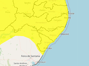 INMET estende alerta de chuvas e ventos fortes em Alagoas