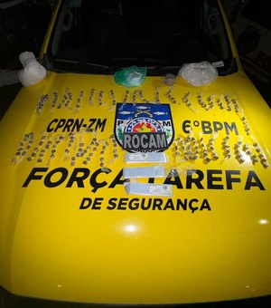 Polícia prende três pessoas por tráfico de drogas no município de Porto Calvo