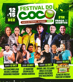 Festival do Coco começa nesta quinta-feira em Porto de Pedras