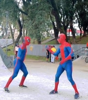 Homens-aranha conquistam milhões de seguidores com vídeos de parkour