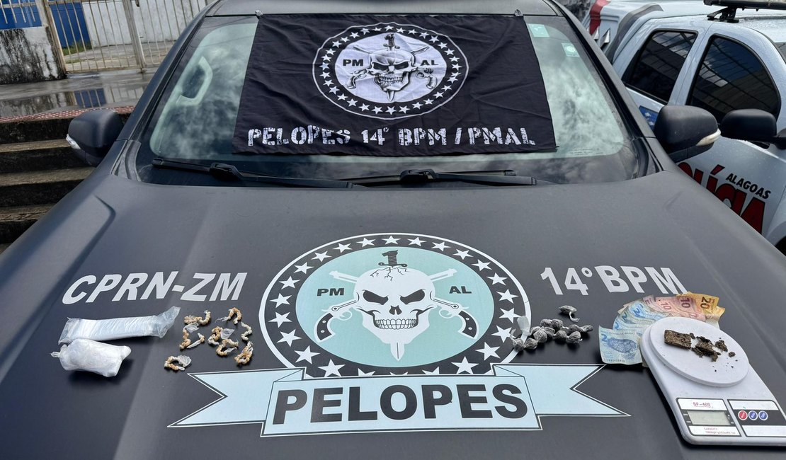 Jovem é preso em flagrante com maconha e crack em Messias