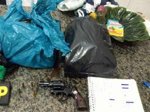 Trio é preso com 14,5 kg de maconha e arma de fogo na Região Metropolitana de Maceió