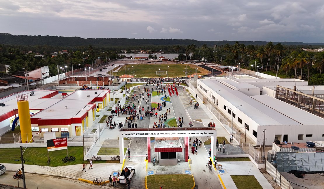 Marechal inaugura 1ª etapa do maior complexo educacional e esportivo de Alagoas