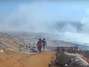 Moradores reclamam de fumaça em lixão de Arapiraca