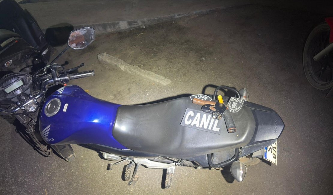 PM recupera motos roubadas e apreende arma de fogo em Arapiraca e Piranhas