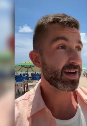 [Vídeo] Influenciador britânico se surpreende com valor cobrado em coco na praia de Maceió: 'Estou chocado'