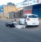 Motociclista morre após colidir com um carro na parte alta de Maceió