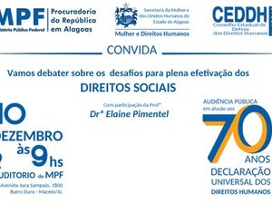 Audiência pública no MPF celebra os 70 anos da Declaração Universal dos Direitos Humanos