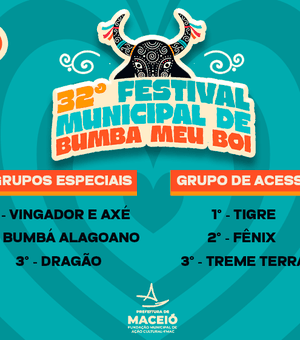 Confira os campeões do 32º Festival Municipal de Bumba Meu Boi