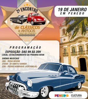 2º encontro de automóveis clássicos e antigos será realizado em Penedo