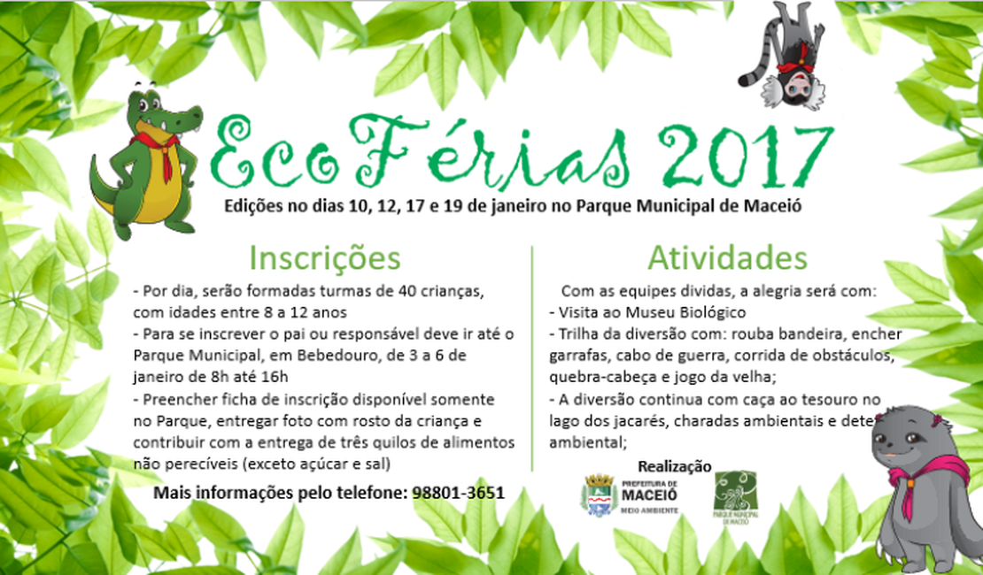 Inscrições para EcoFérias terminam nesta sexta-feira (6)