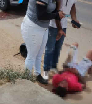 Colisão entre moto e carro deixa motociclista ferido na BR-316 em Palmeira dos Índios