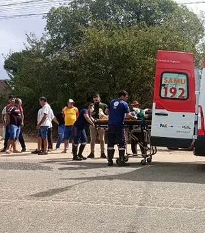 Homem fica ferido após colidir moto em Hilux em Palmeira dos Índios