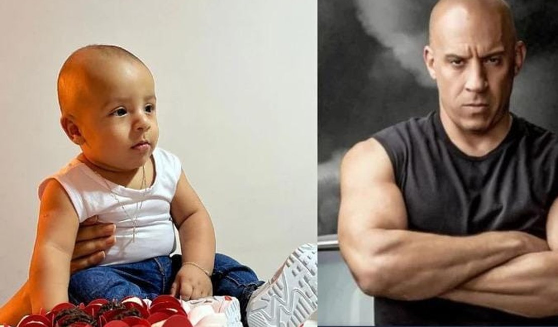 Bebê viraliza na internet por ter semelhança com o ator Vin Diesel