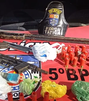 Operação termina com suspeito morto, dois presos e arsenal apreendido em Maceió