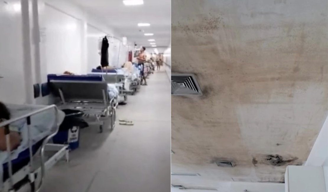 [Vídeo] Hospital de Emergência do Agreste é alvo de novas denúncias de infiltrações e falta de leitos