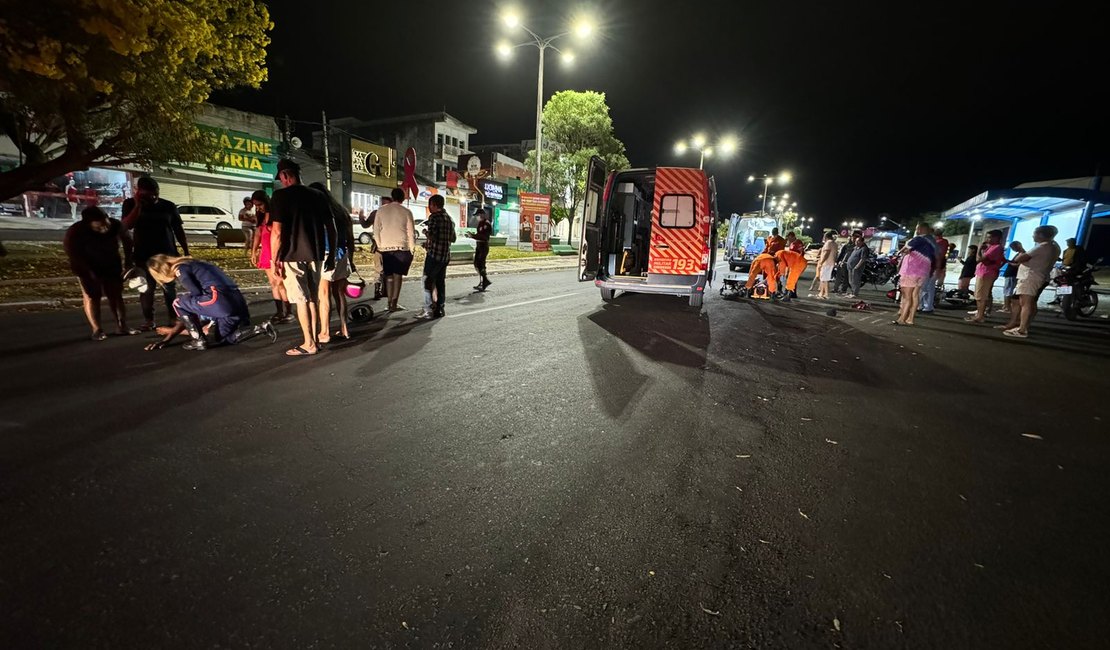 Grave acidente entre motocicletas deixa dois feridos em Delmiro Gouveia