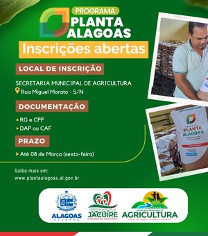 Prefeitura de Jacuípe recebe agricultores para inscrição do Planta Alagoas