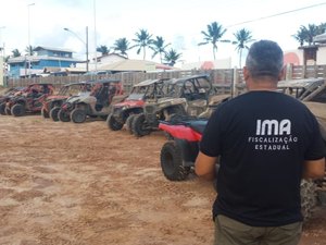 Trafegar de carro na areia das praias alagoanas pode gerar multa e apreensão