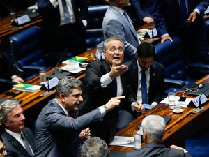 Renan questiona competência de adversário em presidir sessão e inicia bate-boca