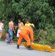 Acidente de moto deixa três pessoas feridas na rodovia AL 465