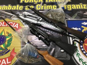 Polícia apreende armas e munições de calibre restrito em Major Izidoro