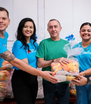 Alagoas Sem Fome doa uma tonelada de alimentos ao Instituto Espírita Manoel Batista