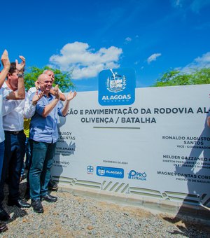 Paulo Dantas inaugura pavimentação da rodovia que liga Olivença a Batalha, no sertão do estado