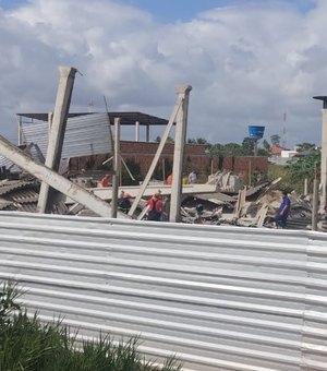 [Áudio] Funcionário relata momento de pânico durante desabamento de galpão em Arapiraca