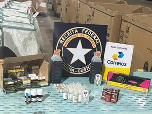 Receita Federal e Correios apreendem substâncias ilícitas