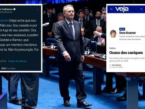 Renan acusa a jornalista Dora Kramer de assédio e parte para a agressão verbal