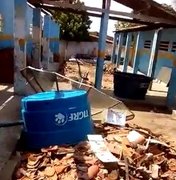 Pais denunciam que obra feita por empresa está colocando a vida dos alunos em perigo em Arapiraca