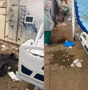 Forro de teto desaba e fere paciente recém-operado em hospital de Recife