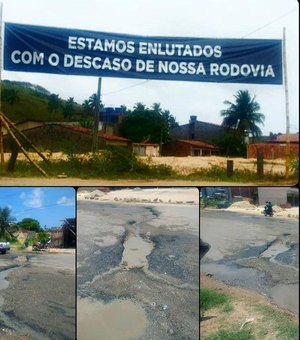 Paralisação da obra da Rodovia AL 101 Norte é alvo protesto em Maragogi