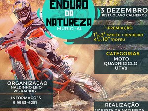 Murici vai sediar o 1º Enduro da Natureza e inscrições estão abertas
